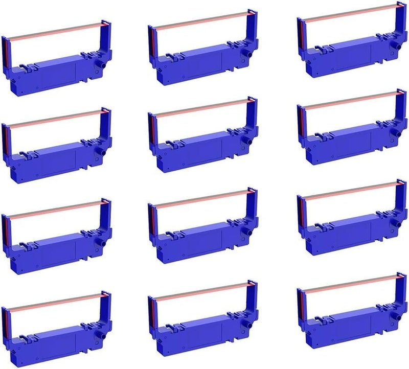 Bigger Compatible Ribbon Replacement for SP700 Printer Ribbon B/R Replacement for Star SP-700BR, RC-700BR, SP-712, SP-742 Ink Ribbon (Black and Red, 12-Pack) - Image 2